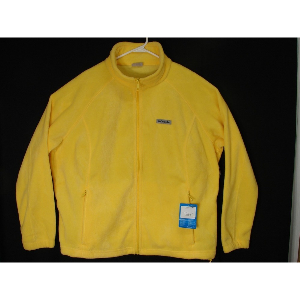 New Columbia Benton Springs Fleece Jacket Size 3X Full Zip Sunny Butter Yellow